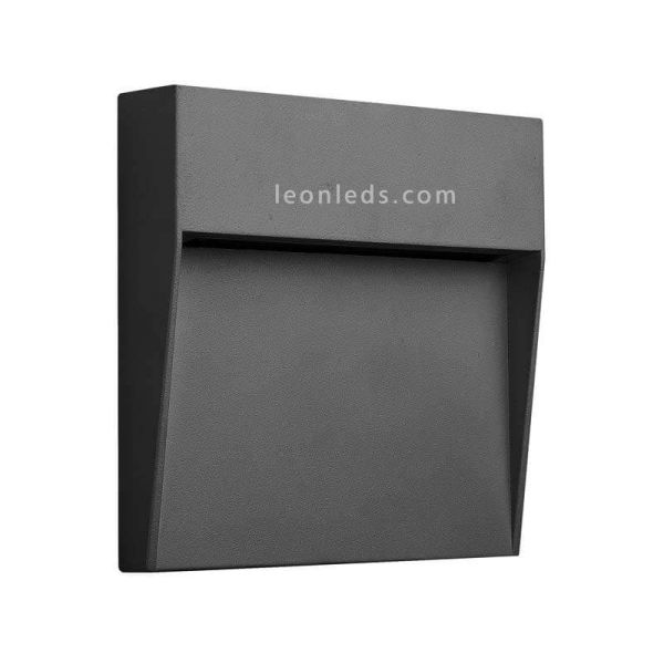 Baker 7012 gris Baliza LED exterior superficie cuadrad Mantra | LeonLeds Iluminación