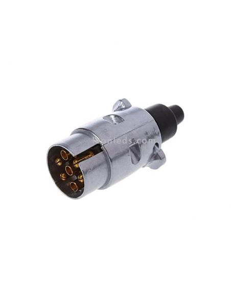 Plugue de metal de 7 pinos 12V (macho) | Leon Iluminação LED