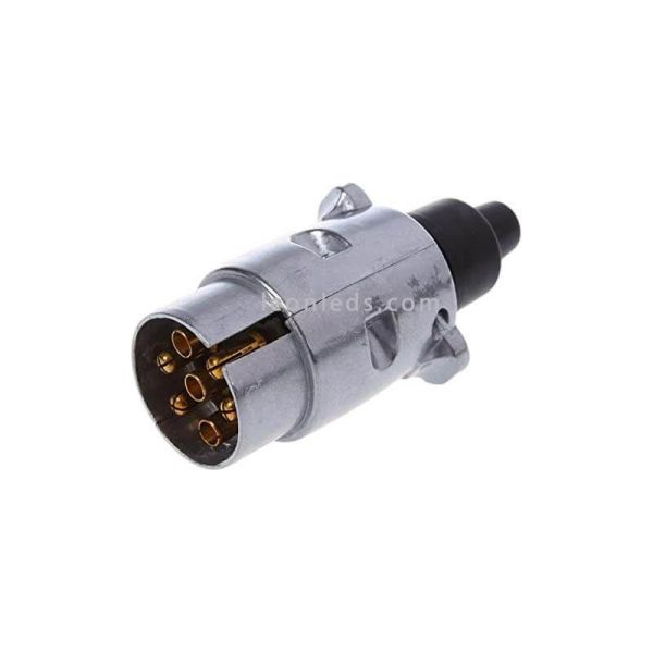 Fiche métallique 7 broches 12V (mâle) | Éclairage LeonLeds
