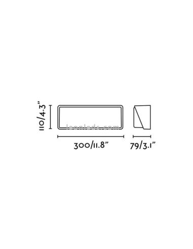 Dimensiones Half Aplique LED exterior Faro Barcelona | LeonLeds Iluminación