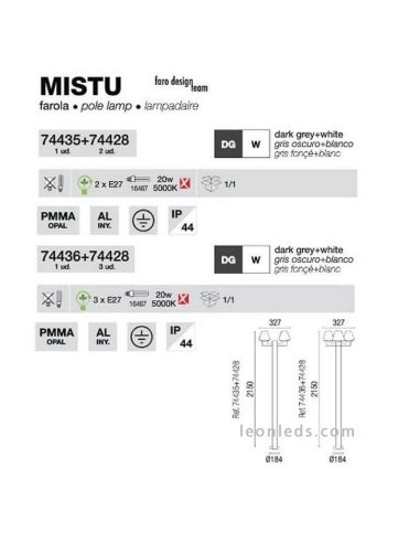 Colección Mistu de Faro Barcelona | LeonLeds Iluminación
