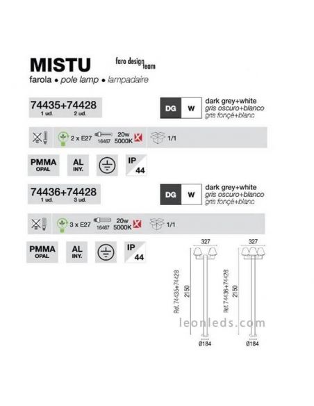 Colección Mistu de Faro Barcelona | LeonLeds Iluminación