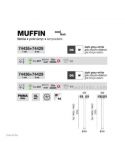 Dimensiones Farola de jardín Muffin con 2 brazos Faro Barcelona | LeonLeds Iluminación
