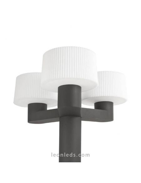 Poste de jardim com 2 braços Muffin 74436 Faro Barcelona | Leon Iluminação LED