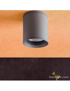 Plafón moderno de exterior gris oscuro redondo Tasa 70806 | LeonLeds Iluminación 2