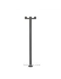 Columna Farola exterior 2 brazos Blubs Faro Barcelona | LeonLeds Iluminación