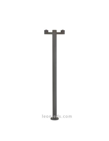 Columna Farola exterior 2 brazos Blubs Faro Barcelona | LeonLeds Iluminación