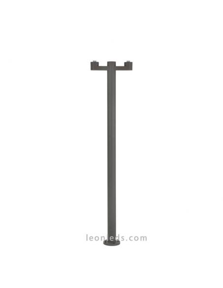 Columna Farola exterior 2 brazos Blubs Faro Barcelona | LeonLeds Iluminación