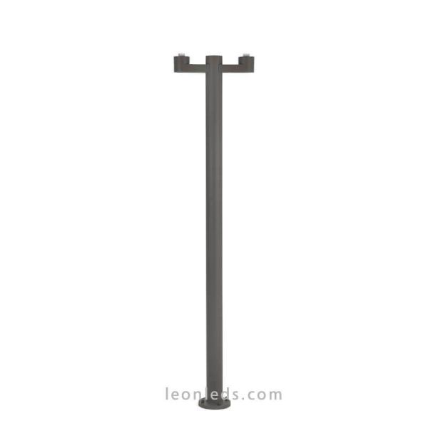 Columna Farola exterior 2 brazos Blubs Faro Barcelona | LeonLeds Iluminación