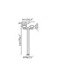 Dimensiones Columna Farola exterior 2 brazos Blubs Faro Barcelona | LeonLeds Iluminación