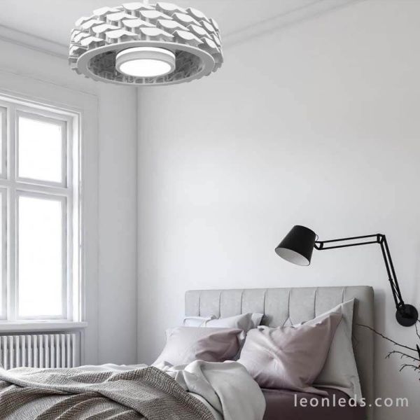 Ventilateur de plafond sans lame à DEL White Ness Sulion | Éclairage LeonLeds