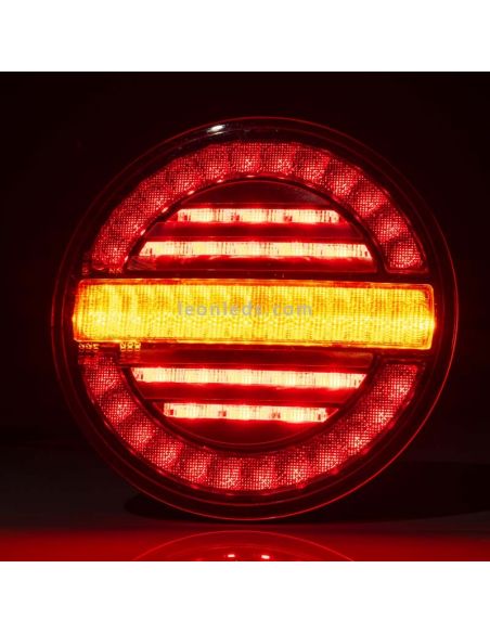 Feu LED rond avec indicateur dynamique FT-213 Fristom | Éclairage LeonLeds