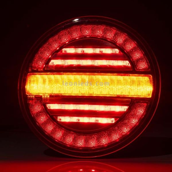 Feu de position rond à LED Fristom FT-213 avec clignotant dynamique | Éclairage LeonLeds