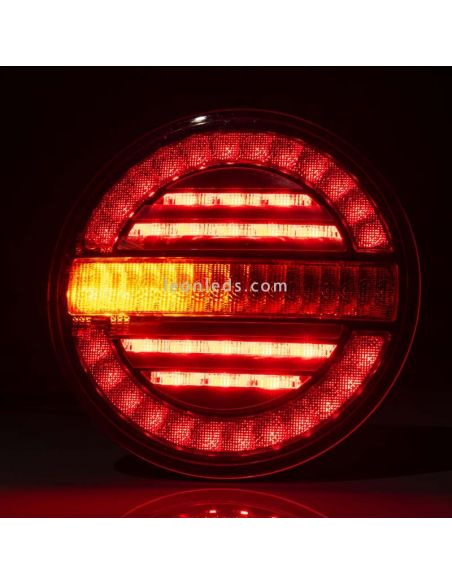 Feu de position rond à LED Fristom FT-213 avec clignotant dynamique | Éclairage LeonLeds