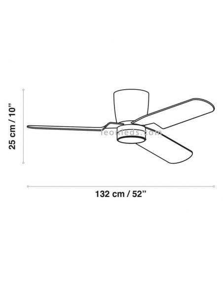 Dimensões Moderno Ventilador LED Brisa ACB Iluminação | Leon Iluminação LED