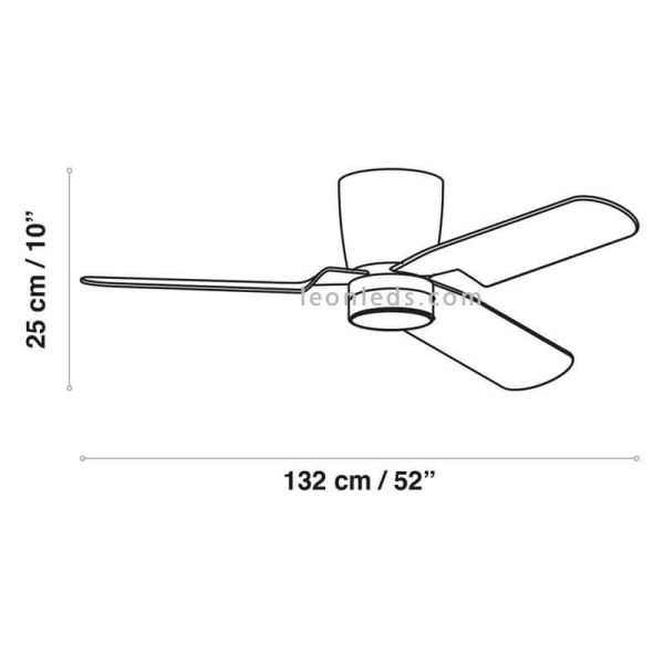 Dimensions Ventilateur LED moderne Brisa ACB Lighting | Éclairage LeonLeds