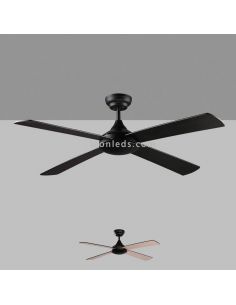 Ventoinha de teto preto e madeira Raki ACB Lighting | LeonLeds Lighting