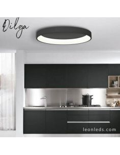Plafón LED Grande negro Dilga con Smart Life Tuya ACB Iluminación | LeonLeds Iluminación 2