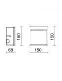 Dimensiones Empotrable exterior LED Dain M Chister Lighting Negro | LeonLeds