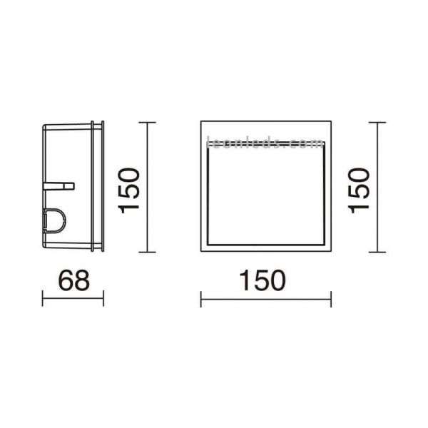 Dimensiones Empotrable exterior LED Dain M Chister Lighting Negro | LeonLeds
