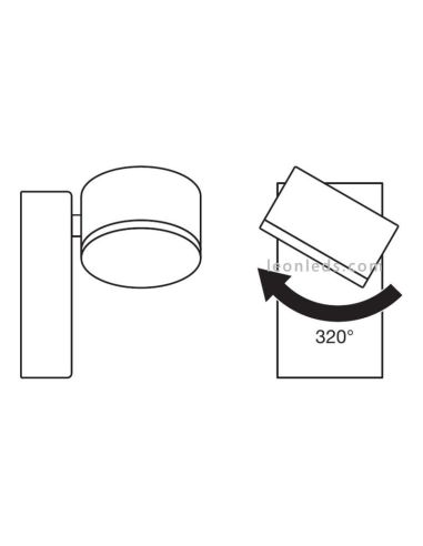 Applique d'extérieur à LED blanche orientable Facade Spot LedVance | Éclairage LeonLeds