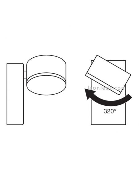 Applique d'extérieur à LED blanche orientable Facade Spot LedVance | Éclairage LeonLeds
