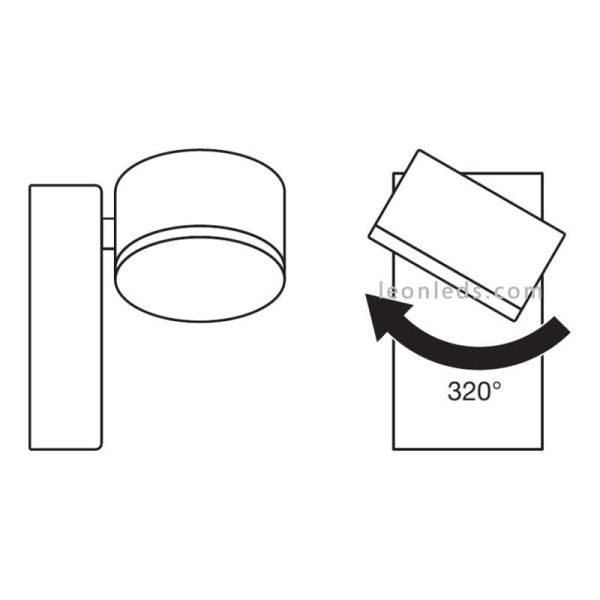 Applique d'extérieur à LED blanche orientable Facade Spot LedVance | Éclairage LeonLeds