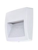 Aplique LED de superficie blanco exterior cuadrado Storm S Dopo Lighting | LeonLeds Iluminación