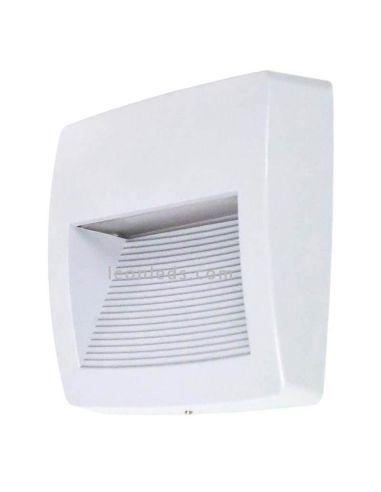 Aplique LED de superficie blanco exterior cuadrado Storm S Dopo Lighting | LeonLeds Iluminación