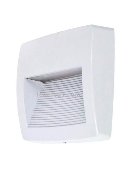 Aplique LED de superficie blanco exterior cuadrado Storm S Dopo Lighting | LeonLeds Iluminación