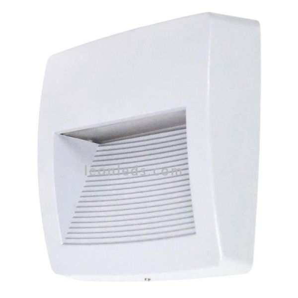 Aplique LED de superficie blanco exterior cuadrado Storm S Dopo Lighting | LeonLeds Iluminación