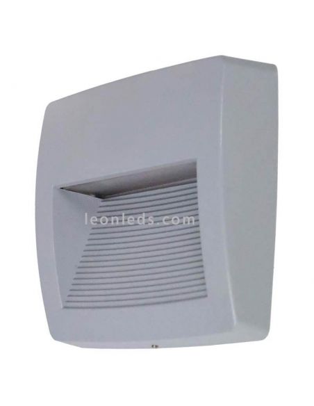 Aplique LED de superficie gris exterior cuadrado Storm S Dopo Lighting | LeonLeds Iluminación