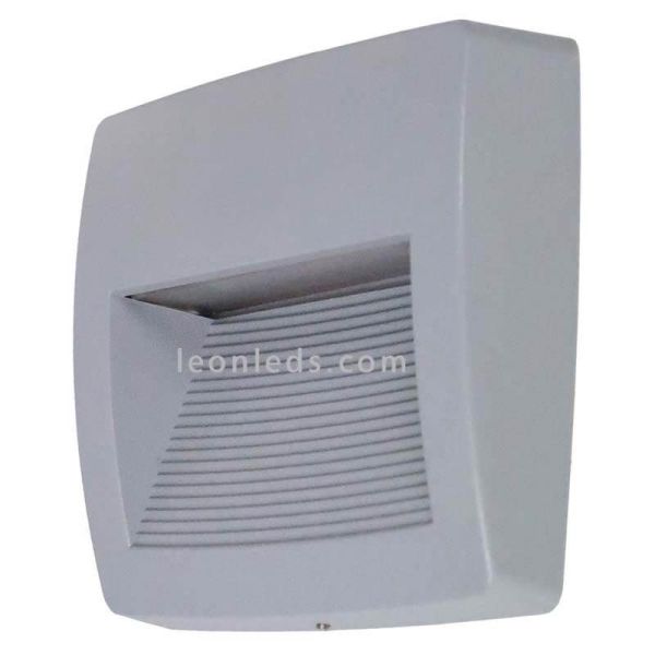 Aplique LED de superficie gris exterior cuadrado Storm S Dopo Lighting | LeonLeds Iluminación