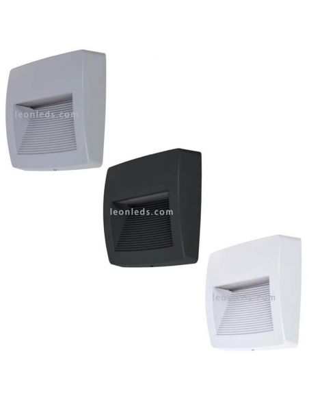 Aplique LED de superficie exterior cuadrado Storm S Dopo Lighting | LeonLeds Iluminación