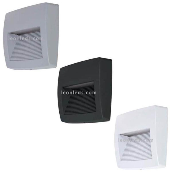 Aplique LED de superficie exterior cuadrado Storm S Dopo Lighting | LeonLeds Iluminación