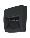 Aplique LED de superficie negro exterior cuadrado Storm S Dopo Lighting | LeonLeds Iluminación