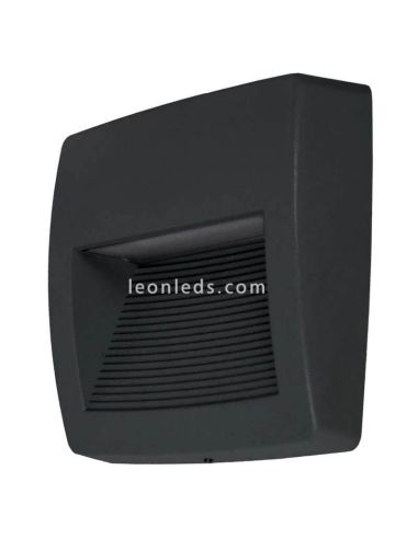 Aplique LED de superficie negro exterior cuadrado Storm S Dopo Lighting | LeonLeds Iluminación
