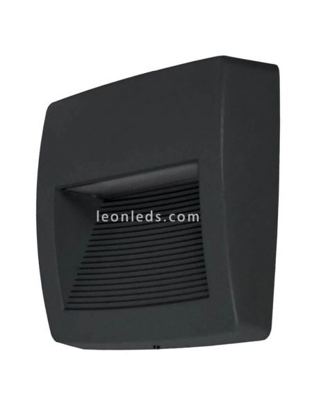 Aplique LED de superficie negro exterior cuadrado Storm S Dopo Lighting | LeonLeds Iluminación