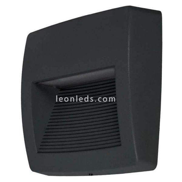 Aplique LED de superficie negro exterior cuadrado Storm S Dopo Lighting | LeonLeds Iluminación