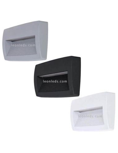 Aplique LED rectangular exterior Storm Dopo Lighting | LeonLeds Iluminación