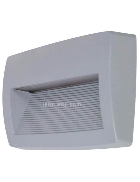 Aplique LED rectangular exterior gris Storm Dopo Lighting | LeonLeds Iluminación