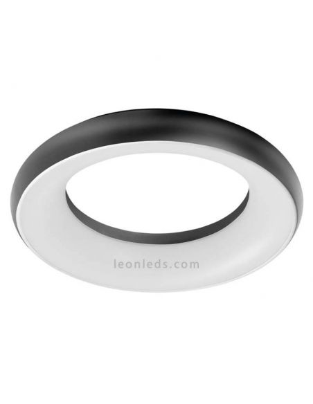 Ambiente Modern Candeeiro de tecto LED para exterior 35W Fred preto Exo Lighting | Leon Iluminação LED