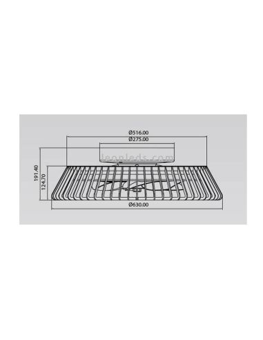 Dimensiones Ventilador de techo LED moderno Himalaya Blanco 7120 Mantra Iluminación | LeonLeds Iluminación