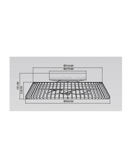 Dimensiones Ventilador de techo LED moderno Himalaya Blanco 7120 Mantra Iluminación | LeonLeds Iluminación
