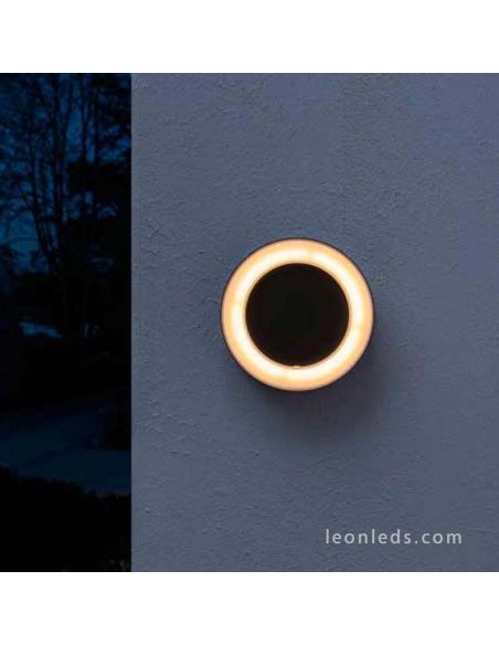 Applique murale d'extérieur LED ronde gris foncé Surface Round Osram LedVance | leonleds