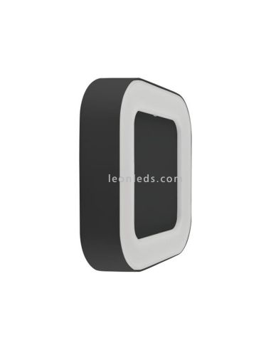 Aplique LED para exterior cuadrado gris oscuro Surface Square | LeonLeds Iluminación