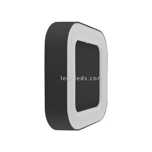 Aplique LED para exterior cuadrado gris oscuro Surface Square | LeonLeds Iluminación