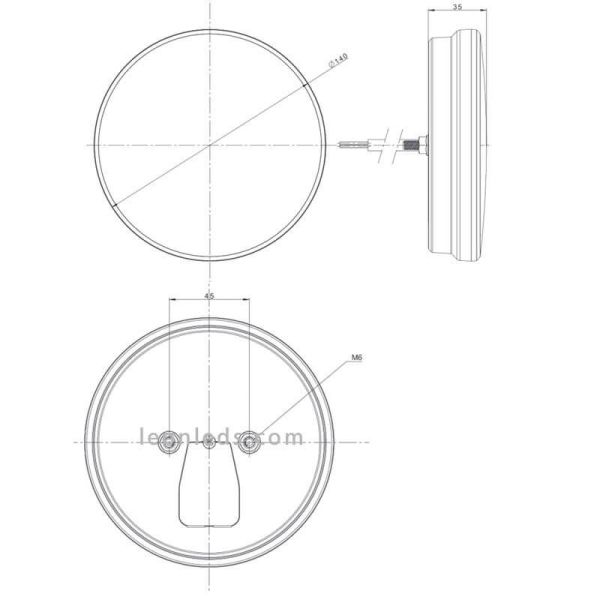Dimensões do Fristom FT-213 | LeonLeds Lighting