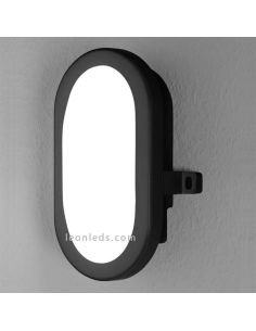 Aplique LED exterior ojo de buey Bulkhead negro | LeonLeds Iluminación 2
