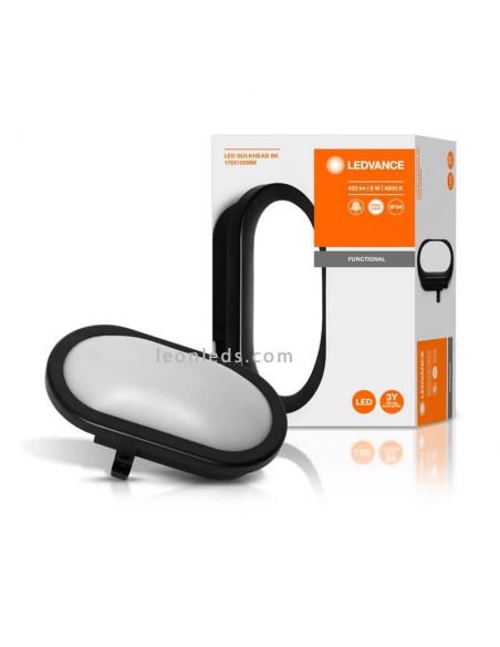 Arandela LED para exteriores anteparo preto 6W | Leon Iluminação LED